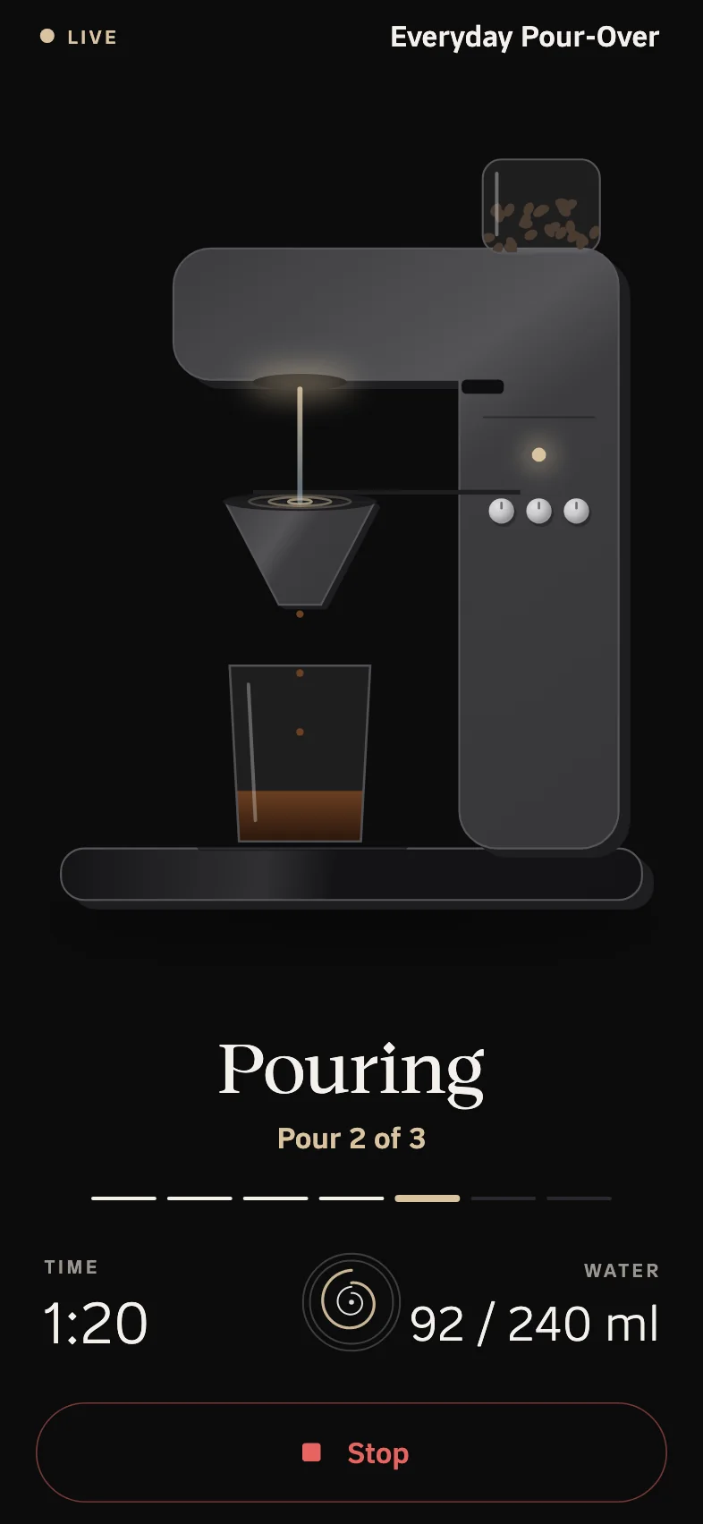 Brewing live: pour 2 of 3